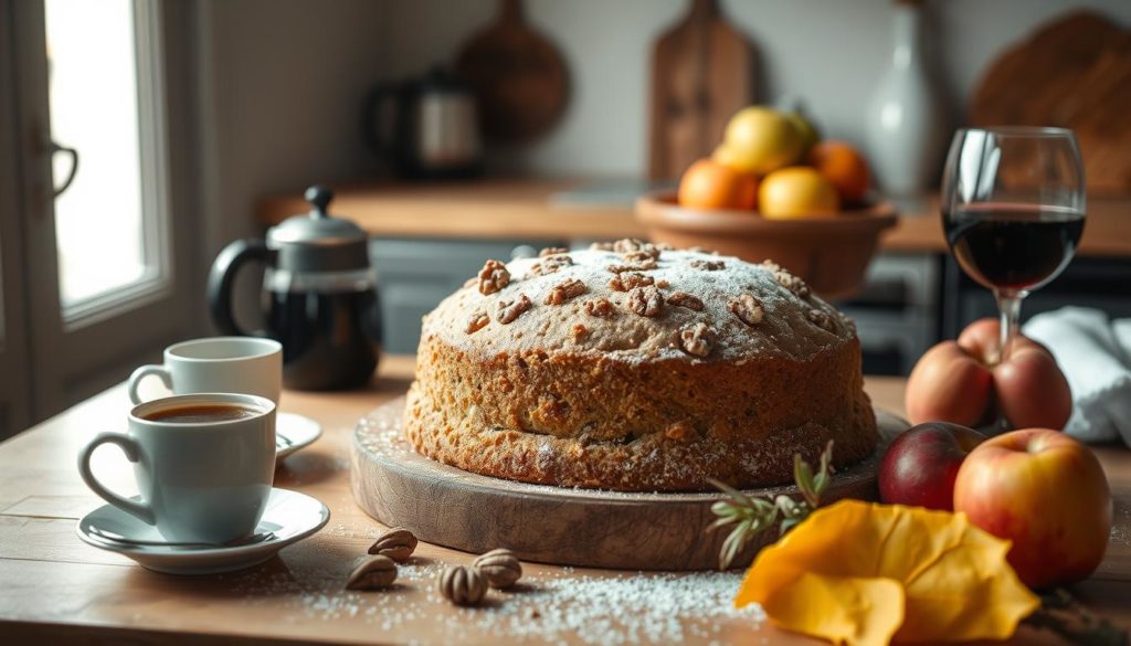 Serviervorschläge für Kalabresischen Walnusskuchen