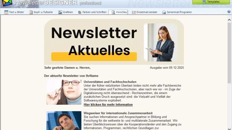 Software Newsletter Designer